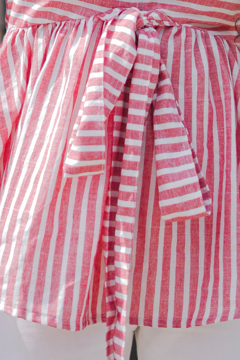 Peplum Striped Top