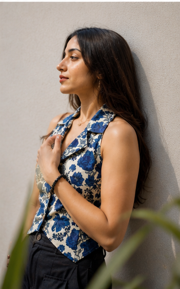 Collared Vest Top
